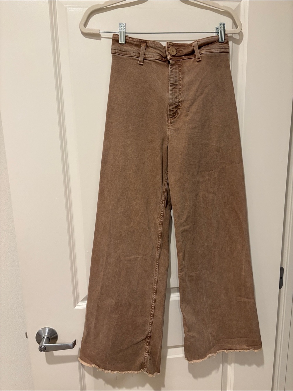 Zara Wide-Leg Casual Pants in Brown